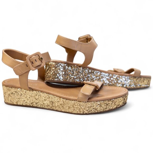 Kate Spade New York Glitter Wedge Sandals - Size 9 - Picture 1 of 11